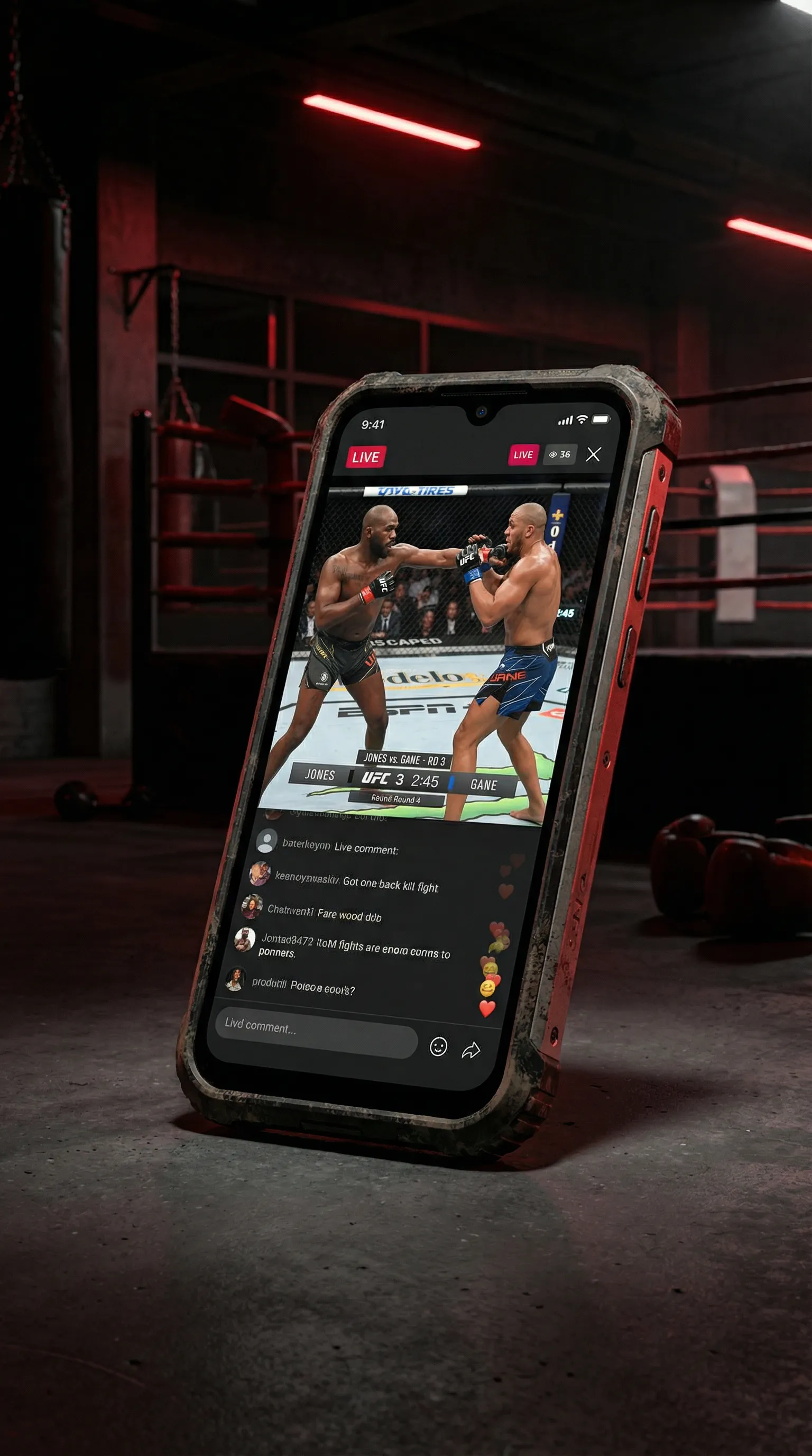 天博综合体育app 移动端APP格斗直播界面